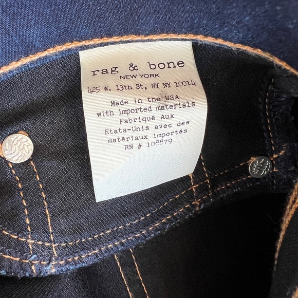 Rag & Bone skinny jeans dark wash size 30 women’s - Picture 5 of 6
